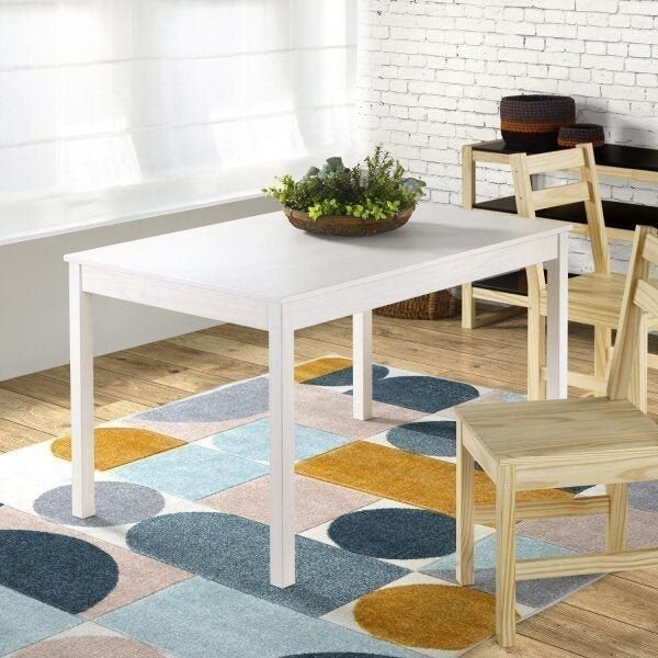 Mesa de Jantar 4 Lugares Madeira Maciça Mandacaru Yescasa Branco