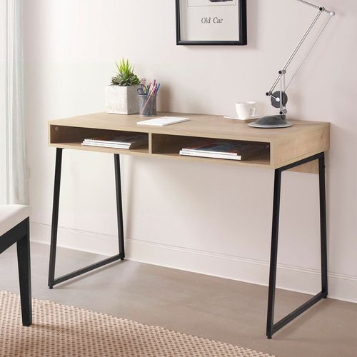 Escrivaninha de Escritório Industrial Concept 120cm Yescasa Acácia/Preto
