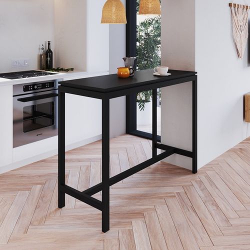 Mesa Bistrô Tiê Pés em Madeira Maciça CabeCasa MadeiraOriginals Preto