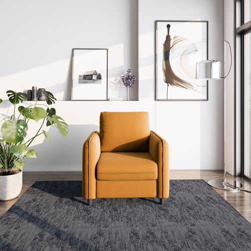 Poltrona em Veludo Orquídea CabeCasa MadeiraOriginals Amarelo Amarelo