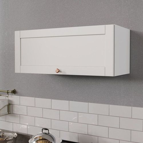 Armário Aéreo Porta Basculante 80cm Arizona CabeCasa MadeiraOriginals Branco