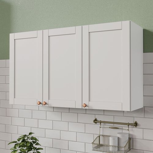 Armário Aéreo 3 Portas 120cm Arizona CabeCasa MadeiraOriginals Branco