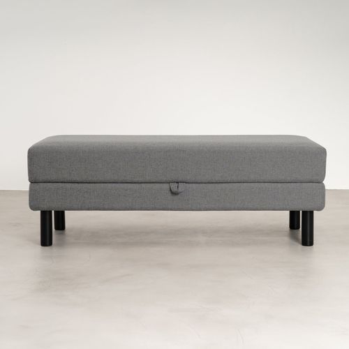 Puff Baú Antúrio 120cm CabeCasa MadeiraOriginals Cinza
