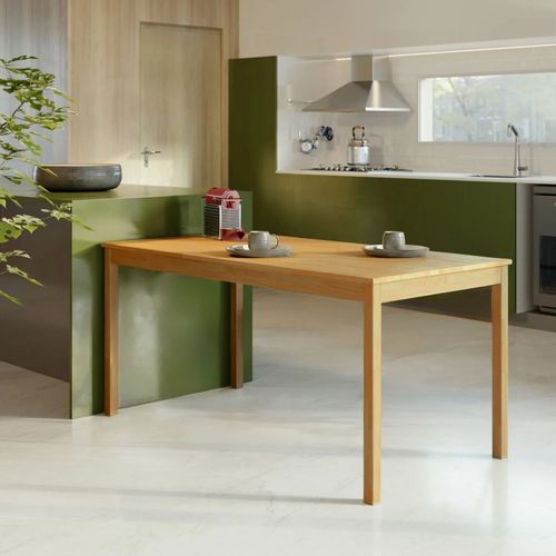 Mesa de Jantar 6 Lugares Madeira Maciça Mandacaru Yescasa Amendoa