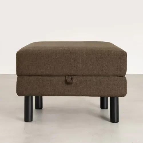 Puff Baú Antúrio 60cm CabeCasa MadeiraOriginals Marrom