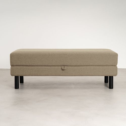 Puff Baú Antúrio 120cm CabeCasa MadeiraOriginals Bege