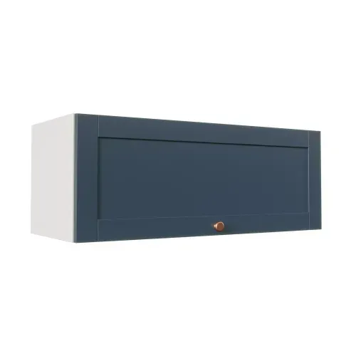 Armário Aéreo Porta Basculante 90cm Arizona CabeCasa MadeiraOriginals Branco/Azul