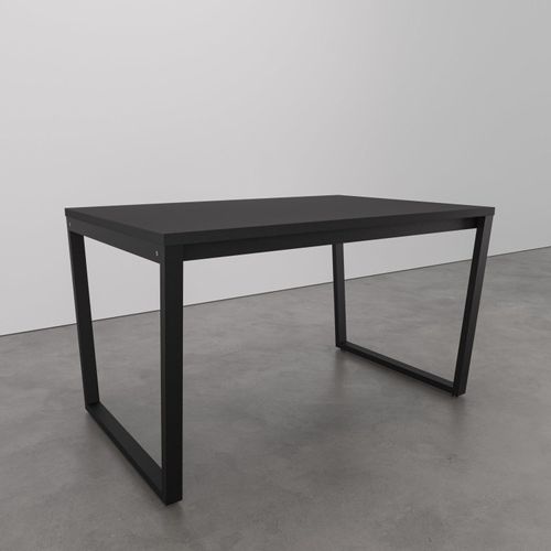 Mesa de Jantar 135x90cm Estilo Industrial Concept CabeCasa MadeiraOriginals Preto Trama/Preto