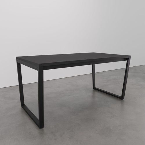 Mesa de Jantar 180x90cm Estilo Industrial Concept CabeCasa MadeiraOriginals Preto Trama/Preto