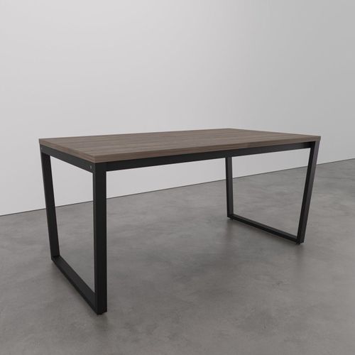 Mesa de Jantar 180x90cm Estilo Industrial Concept CabeCasa MadeiraOriginals Ameixa Negra/Preto