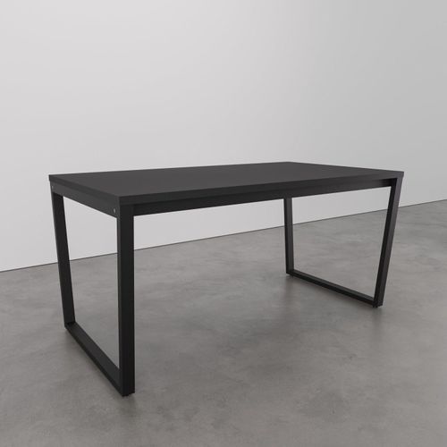 Mesa de Jantar 160x90cm Estilo Industrial Concept CabeCasa MadeiraOriginals Preto Trama/Preto