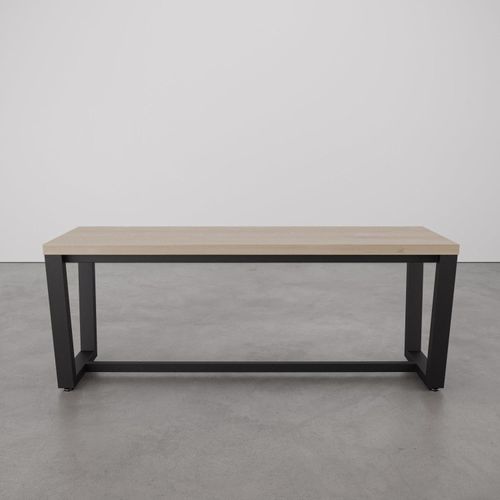 Banco 2 Lugares 120cm Estilo Industrial Concept CabeCasa MadeiraOriginals Acácia/Preto