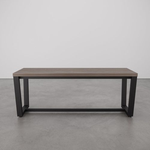 Banco 2 Lugares 120cm Estilo Industrial Concept CabeCasa MadeiraOriginals Ameixa Negra/Preto