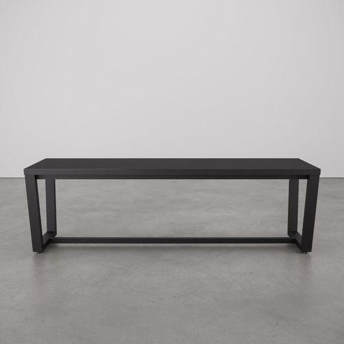 Banco 3 Lugares 150cm Estilo Industrial Concept CabeCasa MadeiraOriginals Preto Trama/Preto