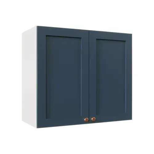 Armário Aéreo 2 Portas 80cm Arizona CabeCasa MadeiraOriginals Branco/Azul