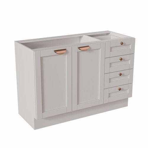 Balcão para Pia 120cm sem Tampo Arizona CabeCasa MadeiraOriginals Branco