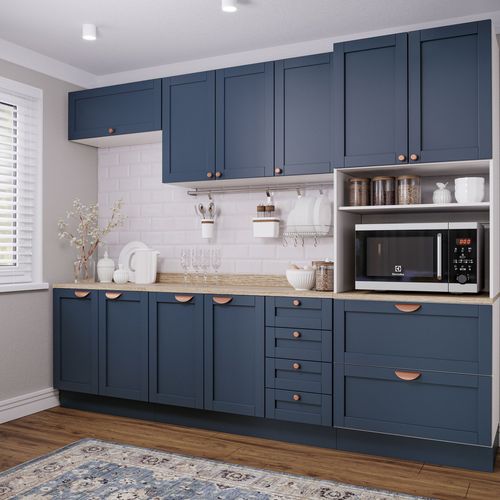 Cozinha Modulada 5 Peças Arizona CabeCasa MadeiraOriginals Branco/Azul
