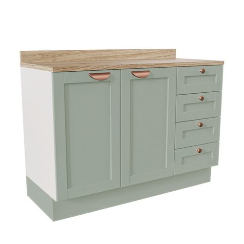Balcão para Pia 120cm Arizona CabeCasa MadeiraOriginals Branco/Menta