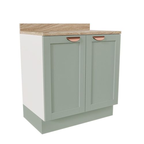 Balcão 2 Portas 80cm Arizona CabeCasa MadeiraOriginals Branco/Menta