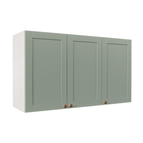 Armário Aéreo 3 Portas 120cm Arizona CabeCasa MadeiraOriginals Branco/Menta