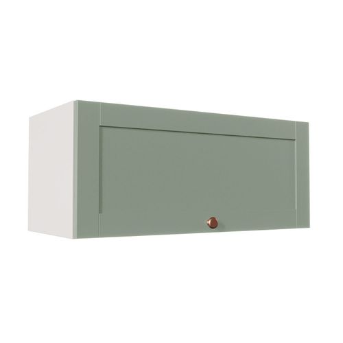 Armário Aéreo Porta Basculante 80cm Arizona CabeCasa MadeiraOriginals Branco/Menta