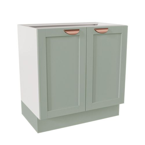Balcão 2 Portas 80cm sem Tampo Arizona CabeCasa MadeiraOriginals Branco/Menta