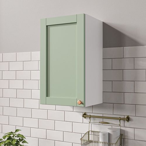 Aéreo 1 Porta 40 Cm Arizona CabeCasa MadeiraOriginals Branco/Menta
