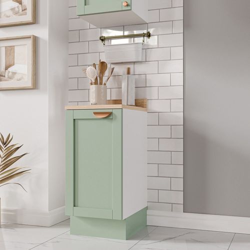Balcão 1 Porta 40cm Arizona CabeCasa MadeiraOriginals Branco/Menta