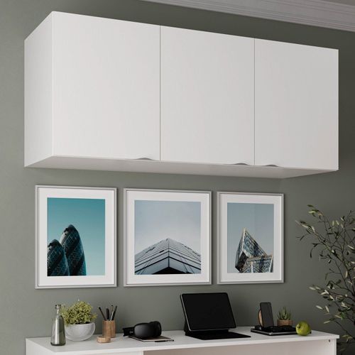 Módulo Ponte para Guarda Roupa 3 Portas Hera Cabecasa Madeiramadeira Branco Geada
