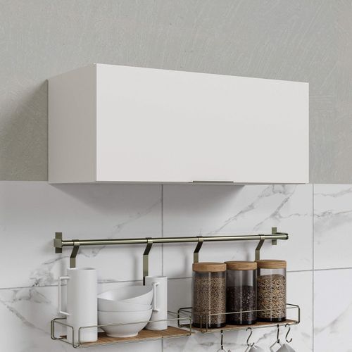 Armário Aéreo Porta Basculante Ipanema CabeCasa MadeiraOriginals Branco