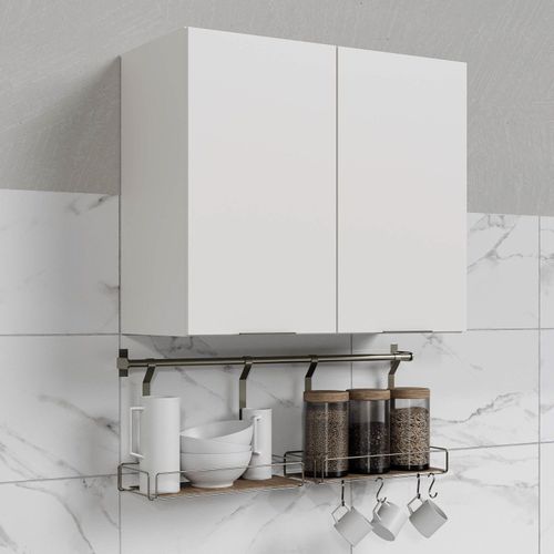 Armário Aéreo 2 Portas Ipanema CabeCasa MadeiraOriginals Branco