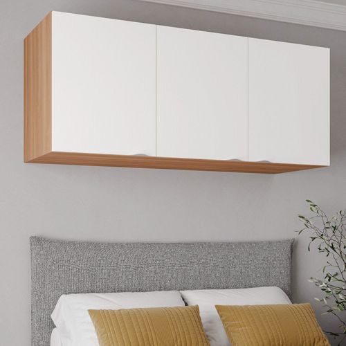 Módulo Ponte para Guarda Roupa 3 Portas Hera Cabecasa Madeiramadeira Louro/Branco Geada