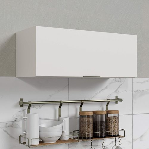 Armário Aéreo 1 Porta Basculante Ipanema CabeCasa MadeiraOriginals Branco
