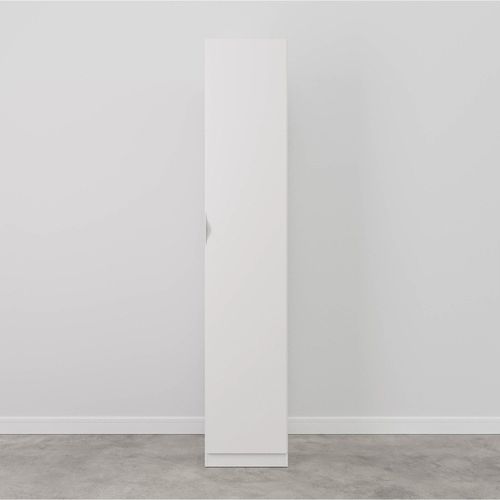 Guarda Roupa 1 Porta 4 Gavetas 1 Cabideiro Hera CabeCasa MadeiraOriginals Branco Geada/Cinza