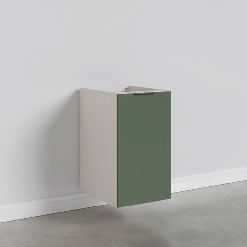 Balcão 1 Porta sem Tampo Ipanema CabeCasa MadeiraOriginals Verde Folha/Branco