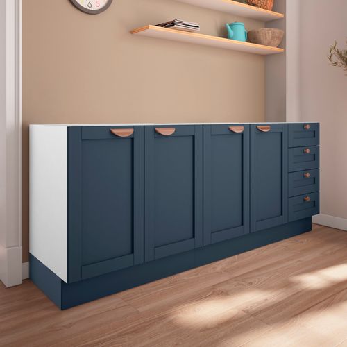 Cozinha Modulada 2 Peças sem Tampo 2 Balcões CabeCasa MadeiraOriginals Branco/Azul