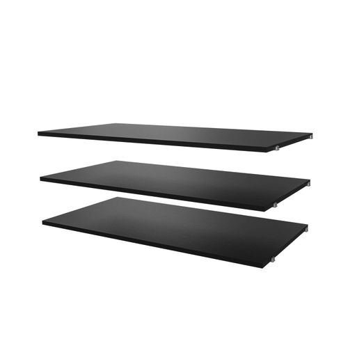 Kit 3 Prateleiras 87cm Hera CabeCasa MadeiraOriginals Preto