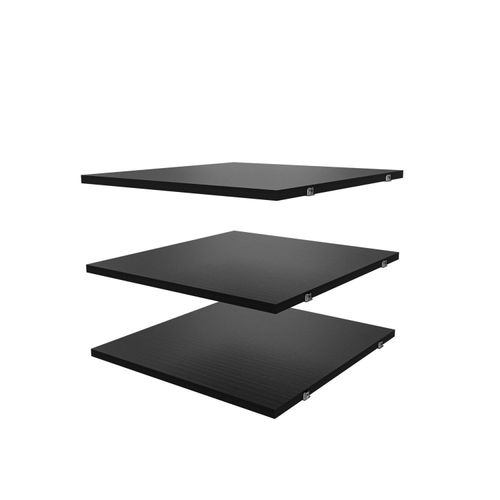 Kit 3 Prateleiras 42cm Hera CabeCasa MadeiraOriginals Preto