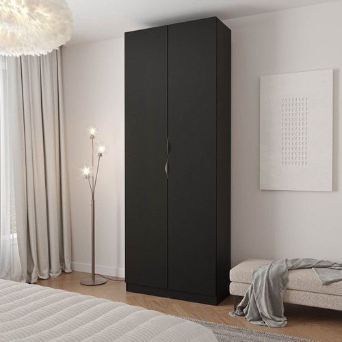 Sapateira Planejada 2 Portas Hera CabeCasa MadeiraOriginals Preto Preto