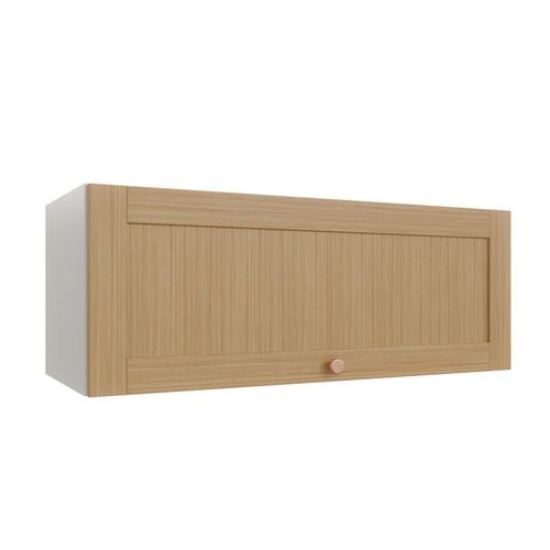 Armário Aéreo Porta Basculante 90cm Arizona CabeCasa MadeiraOriginals Branco/Figueira