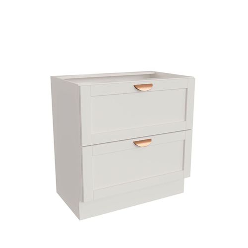 Balcão 2 Gavetões 80cm sem Tampo Arizona CabeCasa MadeiraOriginals Branco