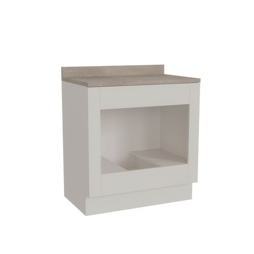 Balcão para Forno de Embutir 80cm Arizona CabeCasa MadeiraOriginals Branco