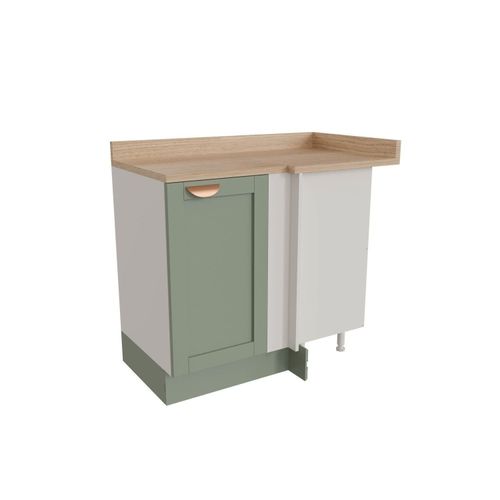 Balcão de Canto Reto 1 Porta Arizona CabeCasa MadeiraOriginals Branco/Menta