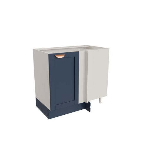 Balcão de Canto Reto sem Tampo 1 Porta Arizona Cabecasa Madeiraoriginals Branco/Azul