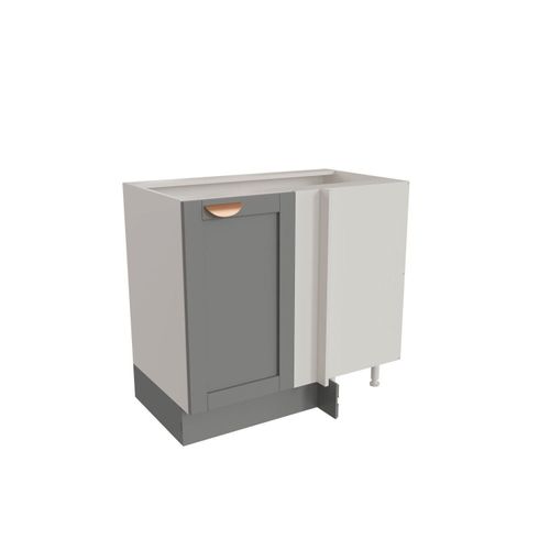 Balcão de Canto Reto sem Tampo 1 Porta Arizona Cabecasa Madeiraoriginals Branco/Cinza