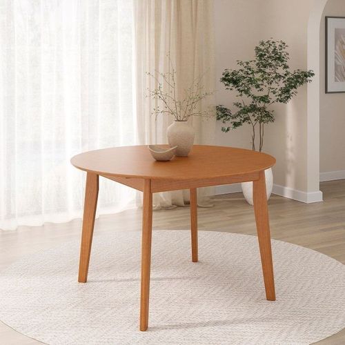 Mesa Extensível Redonda de 160cm Tarsila CabeCasa MadeiraOriginals Champagne
