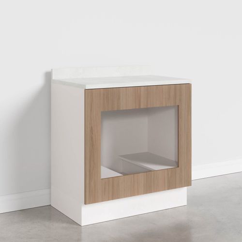 Balcão Forno de Embutir Ipanema CabeCasa MadeiraOriginals Acácia/Branco