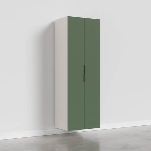 Armário Multiuso 2 Portas 70cm sem Rodapé Ipanema CabeCasa MadeiraOriginals Verde Folha/Branco