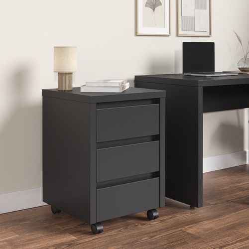 Gaveteiro Modular com Rodizio Ficus CabeCasa MadeiraOriginals Preto