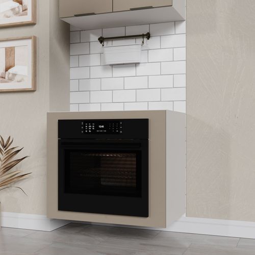Balcão Forno de Embutir sem Tampo sem Rodapé Ipanema CabeCasa MadeiraOriginals Fendi Trama/Branco